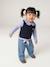 Sleeveless jumper for babies ecru+navy blue+rosy - vertbaudet enfant 
