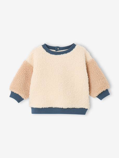 Ensemble salopette et sweat bébé bleu grisé - vertbaudet enfant 