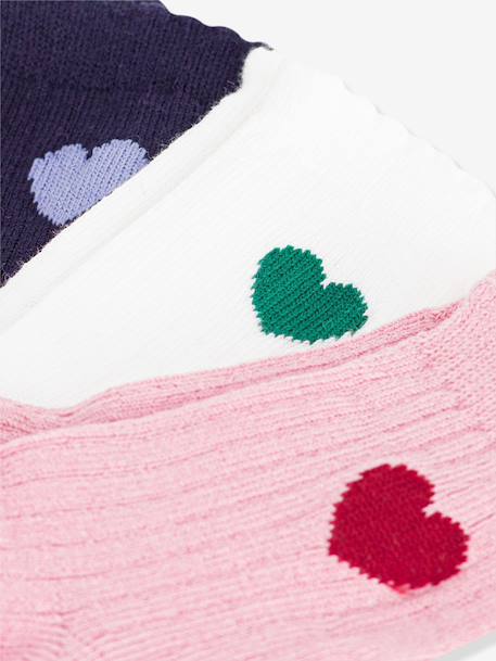 Pack of 3 heart socks PETIT BATEAU multicoloured - vertbaudet enfant 