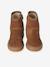 Boots fille cuir zippées marron+taupe - vertbaudet enfant 