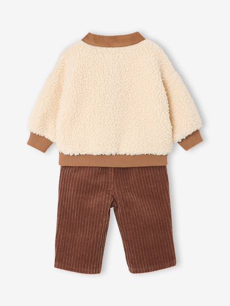 Ensemble bébé garçon sweat et pantalon cacao - vertbaudet enfant 