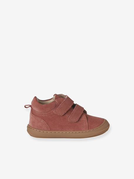 Soft Leather Ankle Boots for Babies, Designed for First Steps bronze+gold+mauve+old rose+printed beige+printed blue+printed green+printed pink+rose+rosy+set pink+turquoise - vertbaudet enfant 