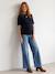 Short-sleeved maternity jumper navy blue - vertbaudet enfant 