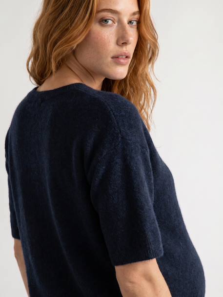 Pull de grossesse manches courtes marine - vertbaudet enfant 