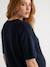 Short-sleeved maternity jumper navy blue - vertbaudet enfant 