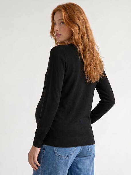 Close-fitting maternity jumper black+green - vertbaudet enfant 