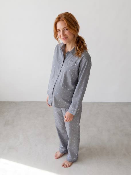 Pyjama grossesse et allaitement vert sauge - vertbaudet enfant 