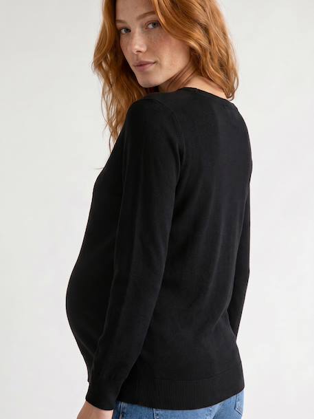 Pull de grossesse noir+vert - vertbaudet enfant 
