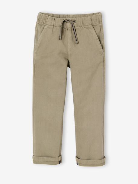 Easy-to-put-on fluid trousers for boys medium blue+night blue+sage green+terracotta - vertbaudet enfant 