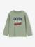Flocked Long-Sleeved T-Shirt for Boys dusky pink+sage green - vertbaudet enfant 
