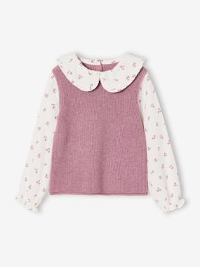 Fille-Pull, gilet, sweat-Pull col claudine
