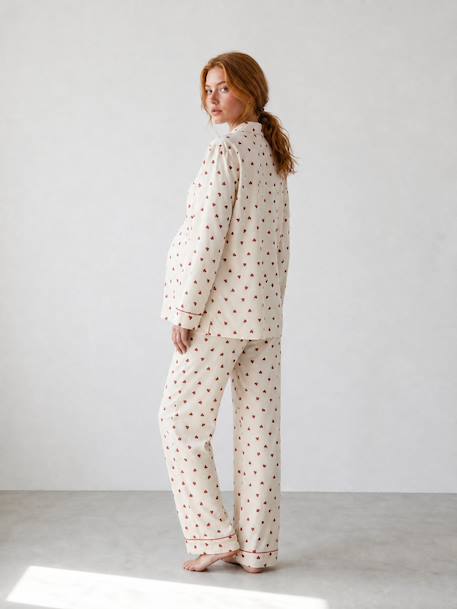 Pyjama grossesse et allaitement écru - vertbaudet enfant 