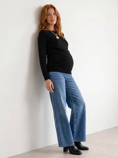 Close-fitting maternity jumper black+green - vertbaudet enfant 