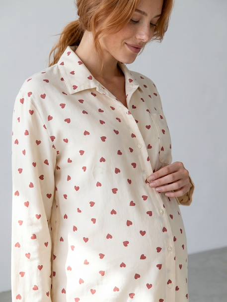 Maternity and nursing pyjamas ecru - vertbaudet enfant 