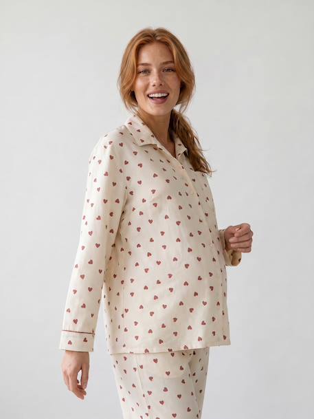 Pyjama grossesse et allaitement écru - vertbaudet enfant 