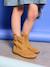 Boots fille cuir zippées marron - vertbaudet enfant 