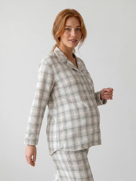 Pyjama grossesse et allaitement bois de rose - vertbaudet enfant 