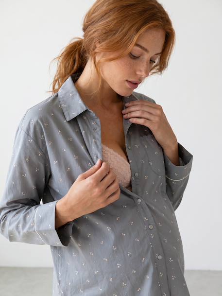 Pyjama grossesse et allaitement vert sauge - vertbaudet enfant 