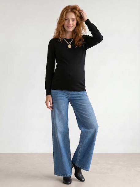Close-fitting maternity jumper black+green - vertbaudet enfant 