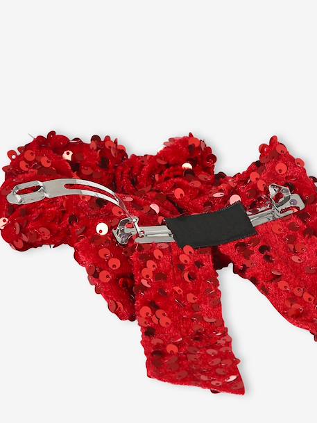 Sequin hair clip and scrunchie for girls red - vertbaudet enfant 
