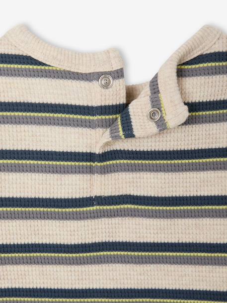 T-shirt manches longues bébé beige chiné - vertbaudet enfant 