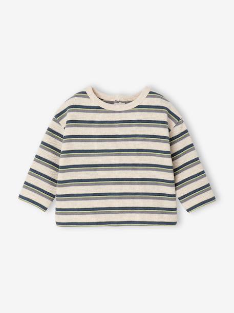 Long-sleeved T-shirt for baby boys marl beige - vertbaudet enfant 