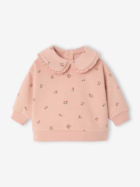 Sweatshirt with Peter Pan collar for baby girls - vertbaudet enfant