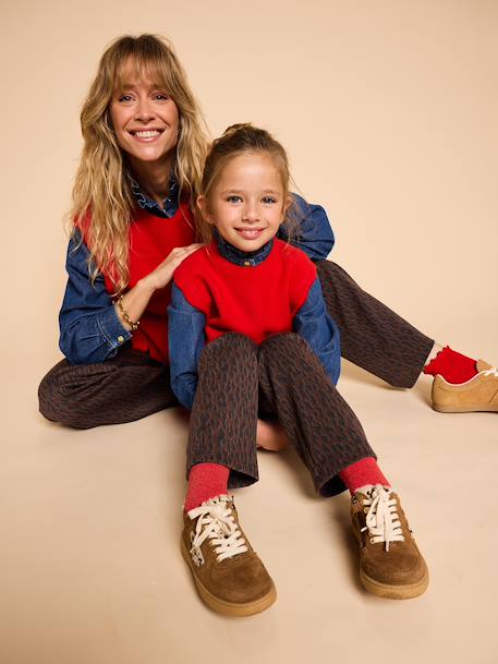 Sleeveless jumper for girls red - vertbaudet enfant 