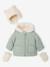 Puffer jacket with hat and mittens for baby girls sage green - vertbaudet enfant 