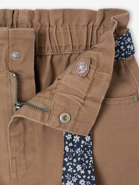 Wide-leg trousers for girls camel+rosy - vertbaudet enfant 