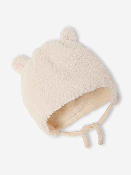 Doudoune bébé avec bonnet et moufles noisette - vertbaudet enfant 