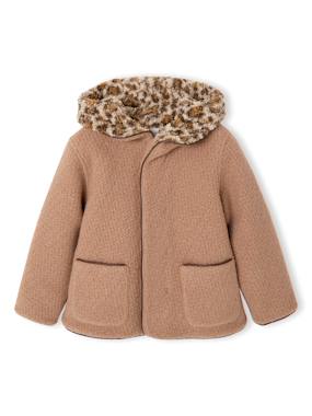 Hooded coat for girls - vertbaudet enfant Girls-Hooded coat for girls