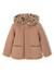 Hooded coat for girls camel+navy blue - vertbaudet enfant 