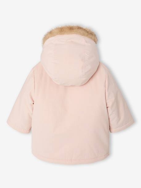 Parka + lightweight jacket 3-in-1 for babies old rose+olive+rosy - vertbaudet enfant 