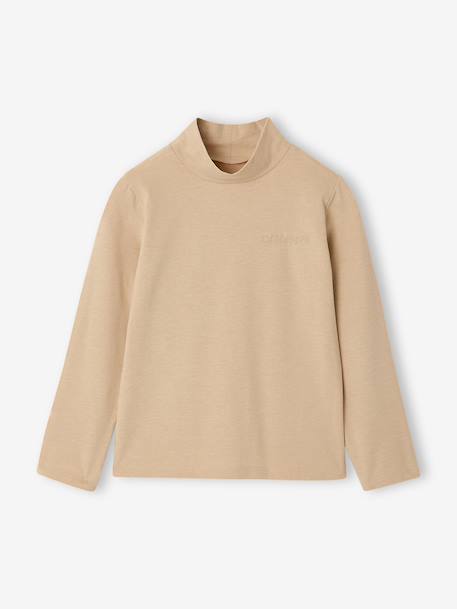 Pack of 3 High Neck Tops for Girls, BASICS dusky pink+mauve - vertbaudet enfant 