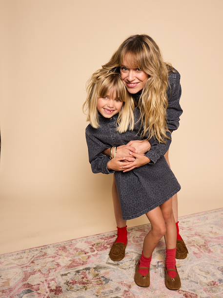 Robe imprimée fille denim gris - vertbaudet enfant 