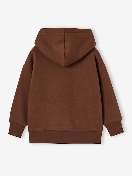 Hooded sweatshirt for boys brown - vertbaudet enfant 