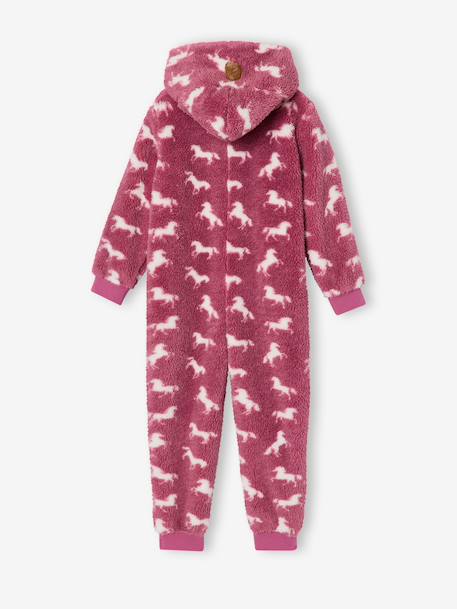 Unicorn pyjama all-in-one for girls mauve - vertbaudet enfant 