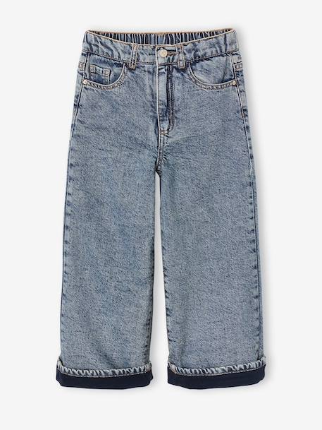 Jean large fille bleu moyen - vertbaudet enfant 