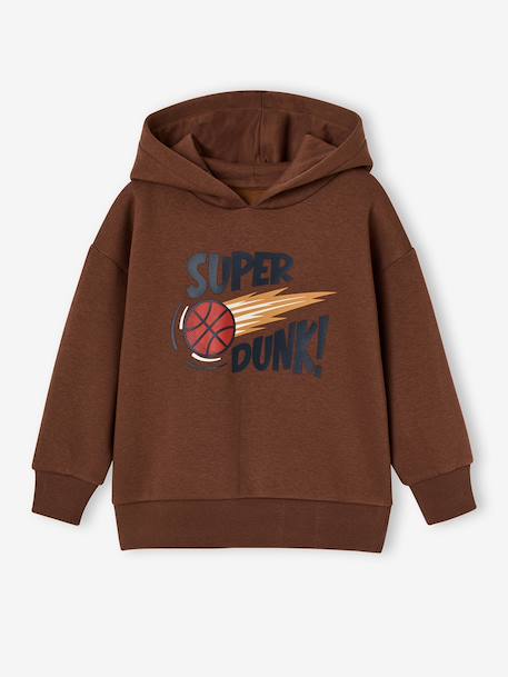 Hooded sweatshirt for boys brown - vertbaudet enfant 