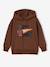 Hooded sweatshirt for boys brown - vertbaudet enfant 