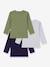 Pack of 3 long-sleeved T-shirts by PETIT BATEAU multicoloured - vertbaudet enfant 