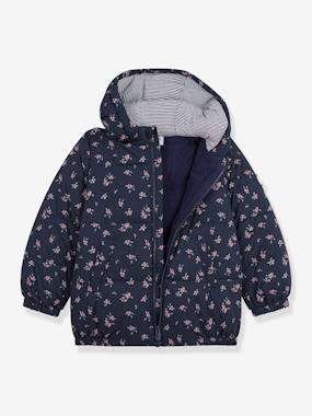 -Heart print puffer jacket by PETIT BATEAU