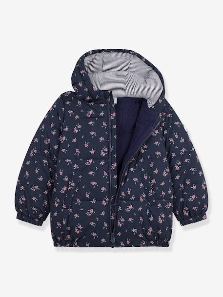 Heart print puffer jacket by PETIT BATEAU blue - vertbaudet enfant 