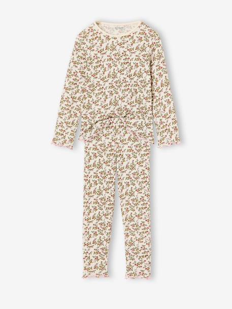 Lot de 2 pyjamas fille vert sauge - vertbaudet enfant 