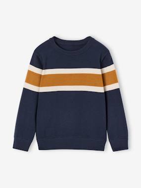 -Pull garçon col rond