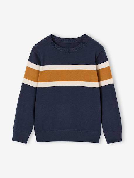Pull garçon col rond marine - vertbaudet enfant 