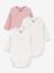 Pack of 3 wrapover long-sleeved baby bodysuits by PETIT BATEAU rose - vertbaudet enfant 