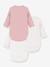 Lot 3 bodies croisés manches longues rose - vertbaudet enfant 