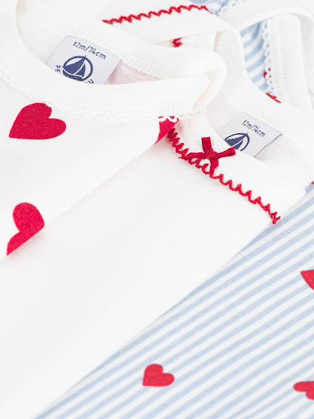 Lot 3 bodies manches longues blanc - vertbaudet enfant 